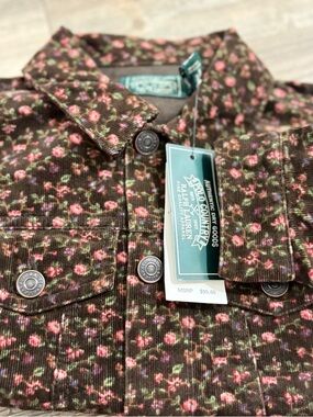 Polo Ralph Lauren / POLO COUNTRY- Girls Brown Floral Corduroy Denim Jacket